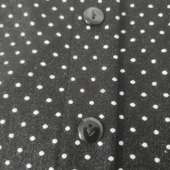 Fashion Bug Womans Black/White Polka-dot  Button Down Skirt,Size M. - Picture 5 of 6